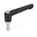 J.W. Winco JW Winco WN300.2-63-M8-40-SW Adjustable Lever, Zinc Die-Cast 300.2-63-M8-40-SW